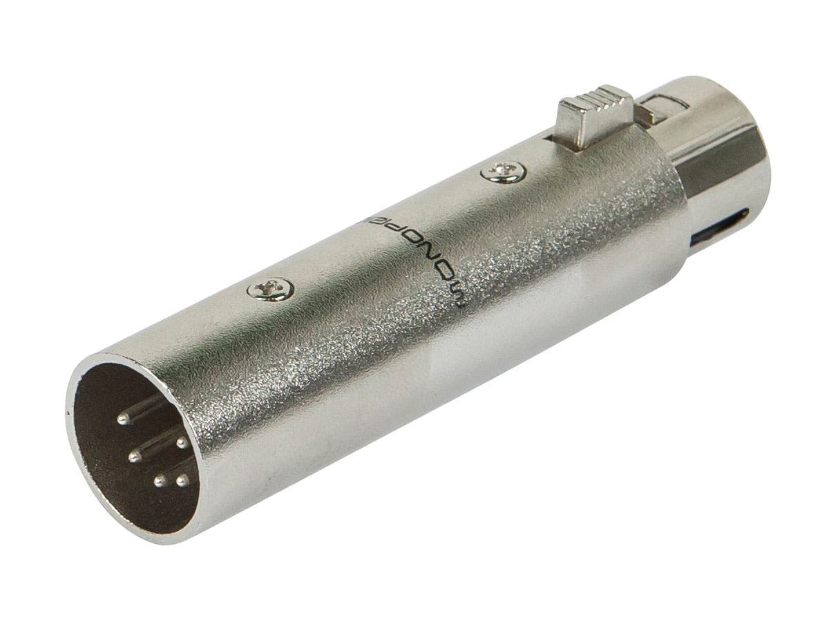 5-Pin Male to 3-Pin Female DMX Converter